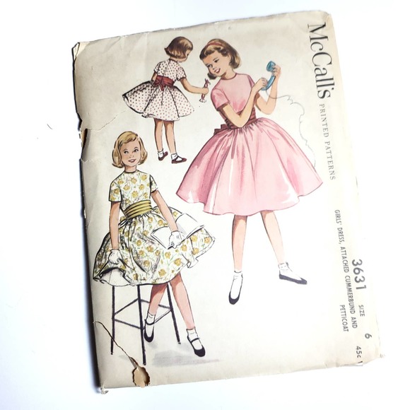 Vintage | Sewing Pattern Girls Dress 6